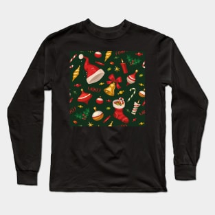 christmas decoration pattern Long Sleeve T-Shirt